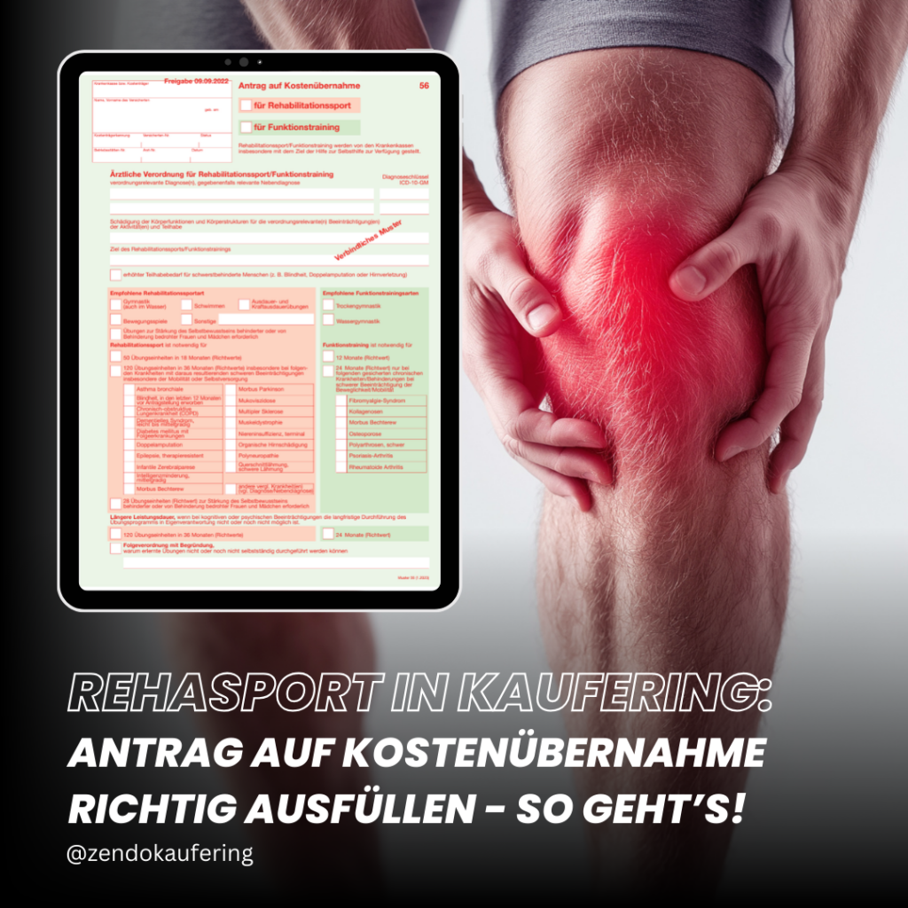 Rehasport-Verordnung Antrag auf Kostenübernahme